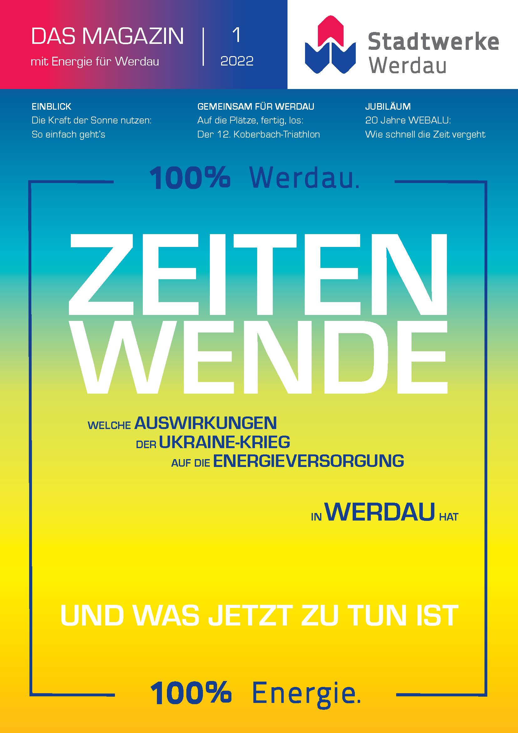 Titelbild Kundenmagazin der Stadtwerke Werdau GmbH Ausgabe 1/2021