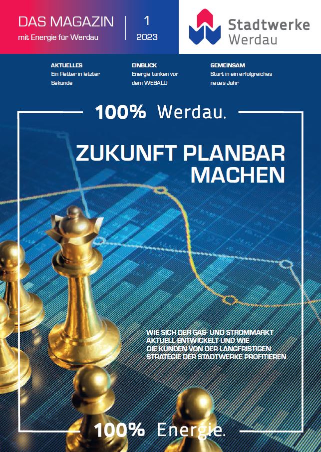 Titelbild Kundenmagazin der Stadtwerke Werdau GmbH Ausgabe 1/2021